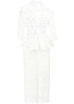 Dahlia Dress in White Guipure Lace