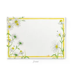 Daisies Stationery Cards, Personalized Set of 50