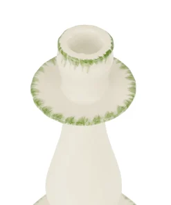 Daisy Candlestick in Leaf Green