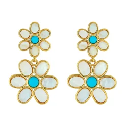 Daisy Double in Turquoise