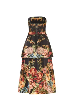 Daisy Dress in Black Victorian Floral