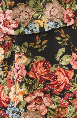 Daisy Dress in Black Victorian Floral