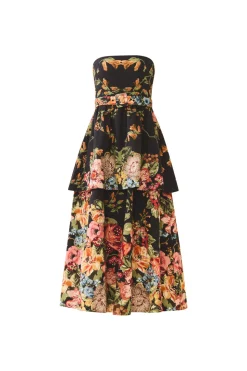 Daisy Dress in Black Victorian Floral