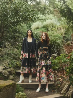Daisy Dress in Black Victorian Floral