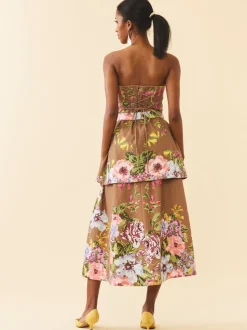 Daisy Dress in Caramel Victorian Floral