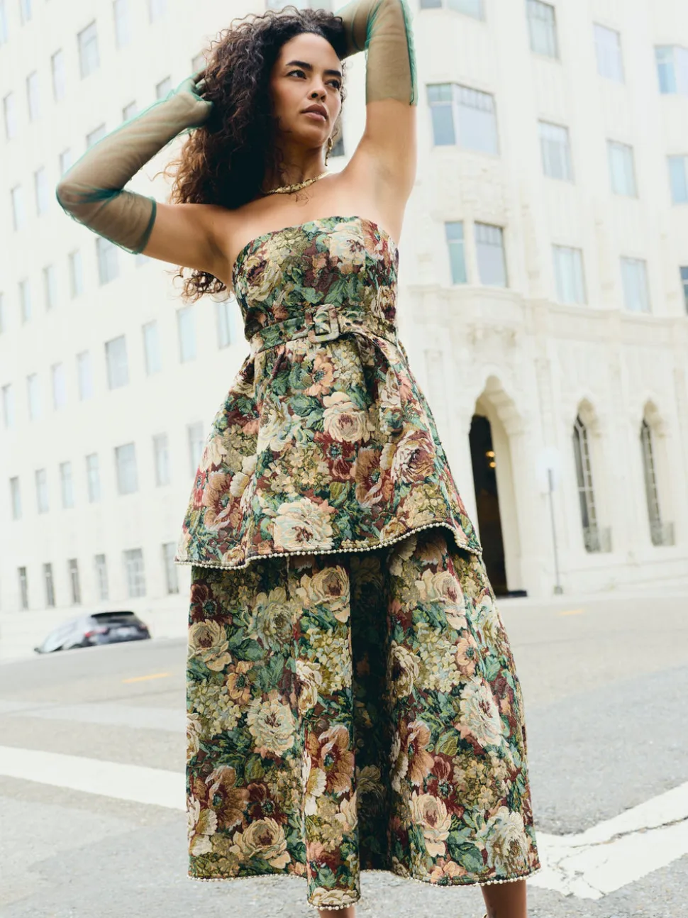 Daisy Dress in Flora Floral Jacquard