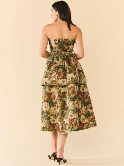Daisy Dress in Flora Floral Jacquard