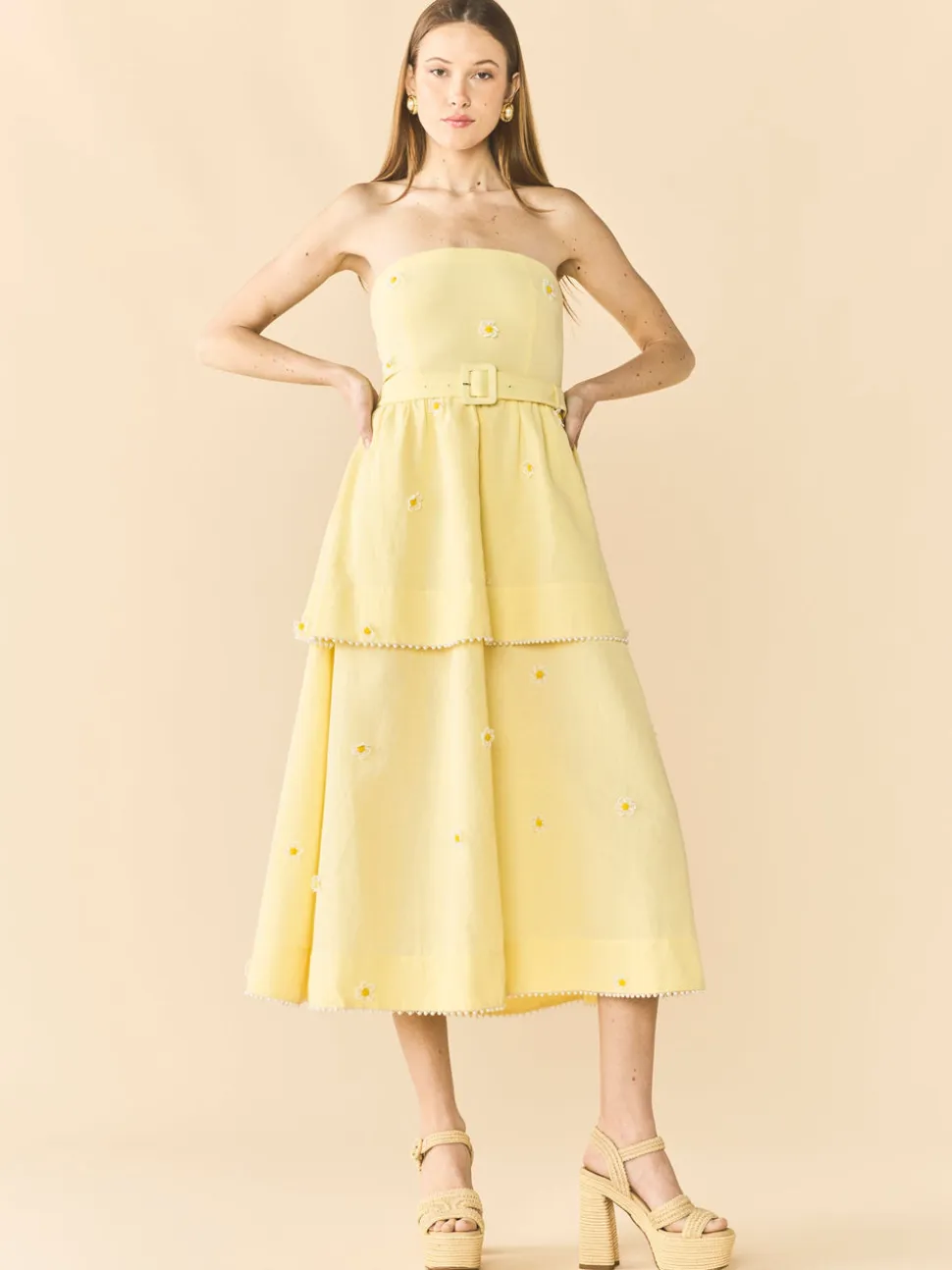 Daisy Dress in Soft Butter Yellow