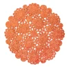 Daisy Jute 15" Round Placemat in Clementine, Set of 4