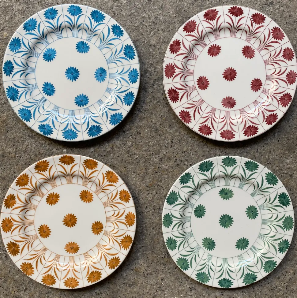 Daisy Plates Multi Collection, Set of 4