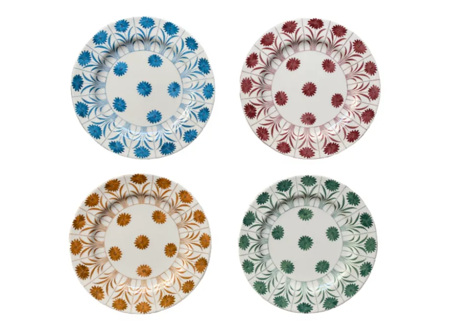 Daisy Plates Multi Collection, Set of 4
