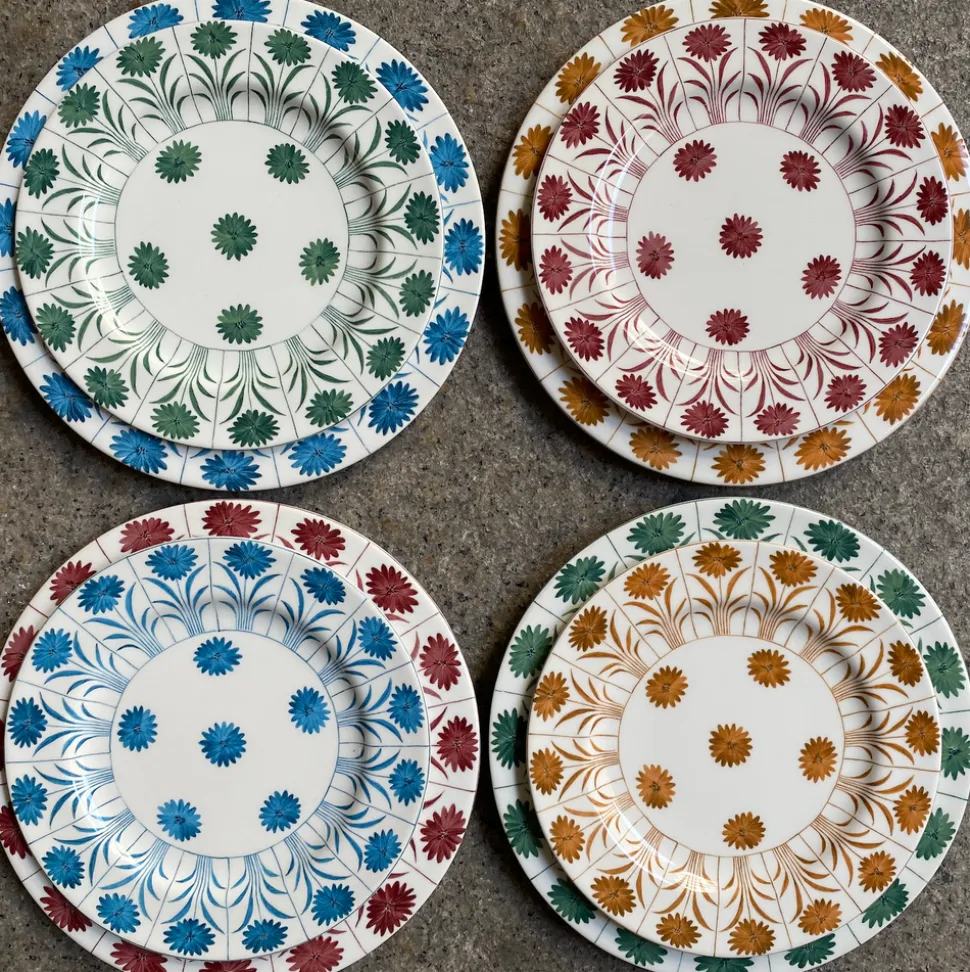 Daisy Plates Multi Collection, Set of 4