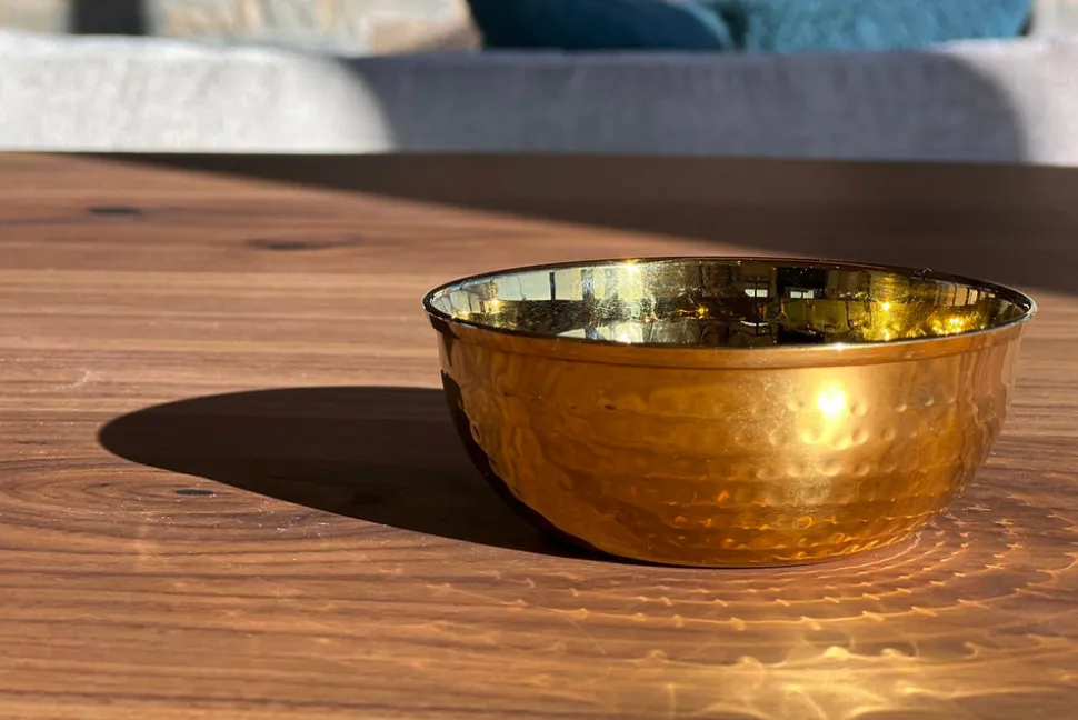 Dal Serving Bowl, Set of 4 in Hammered Stainless Steel