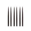 Danish Taper Candles in Chocolate Brown, Set of 6