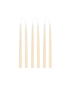 Danish Taper Candles in Ivory, Set of 6