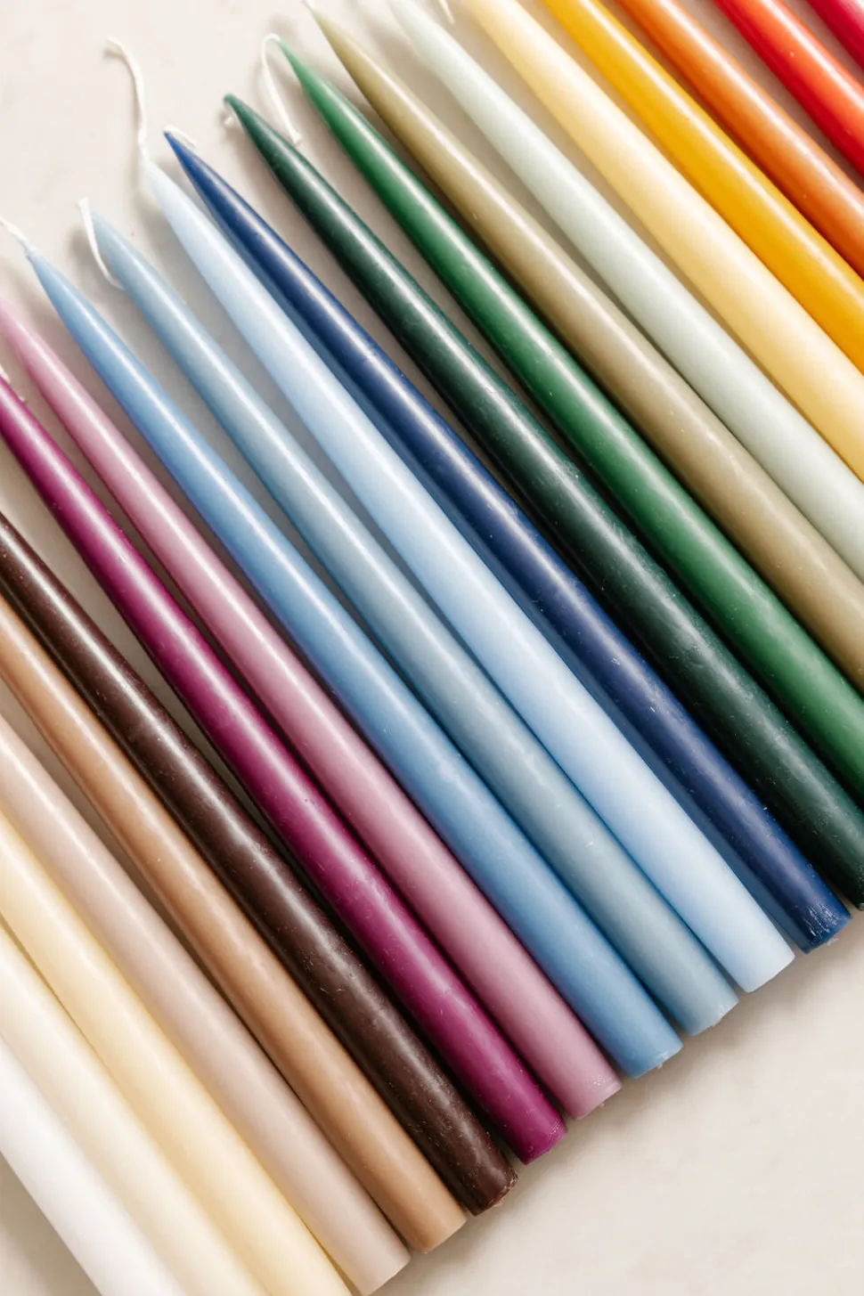 Danish Taper Candles in Pastel Yellow, Set of 6