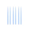 Danish Taper Candles in Powder Blue, Set of 6