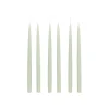 Danish Taper Candles in Sage Green, Set of 6