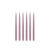 Danish Taper Candles in Thistle Purple, Set of 6