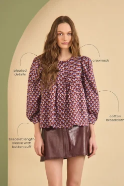 Daphne Top in Autumn Fleur Fig