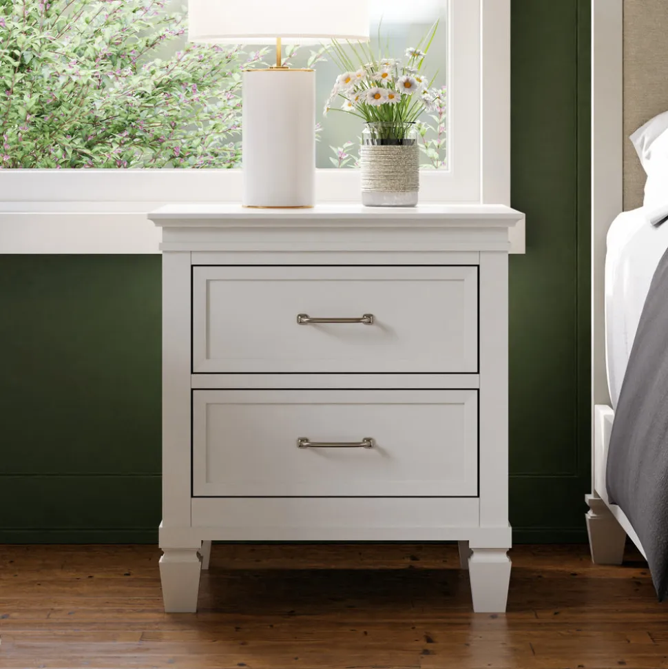 Darlington Assembled Nightstand in Warm White