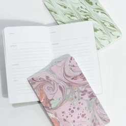Decorative Marble Pocket Journals, Set of 3