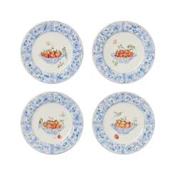 Delft Plates in Pomegranates, Set of 4