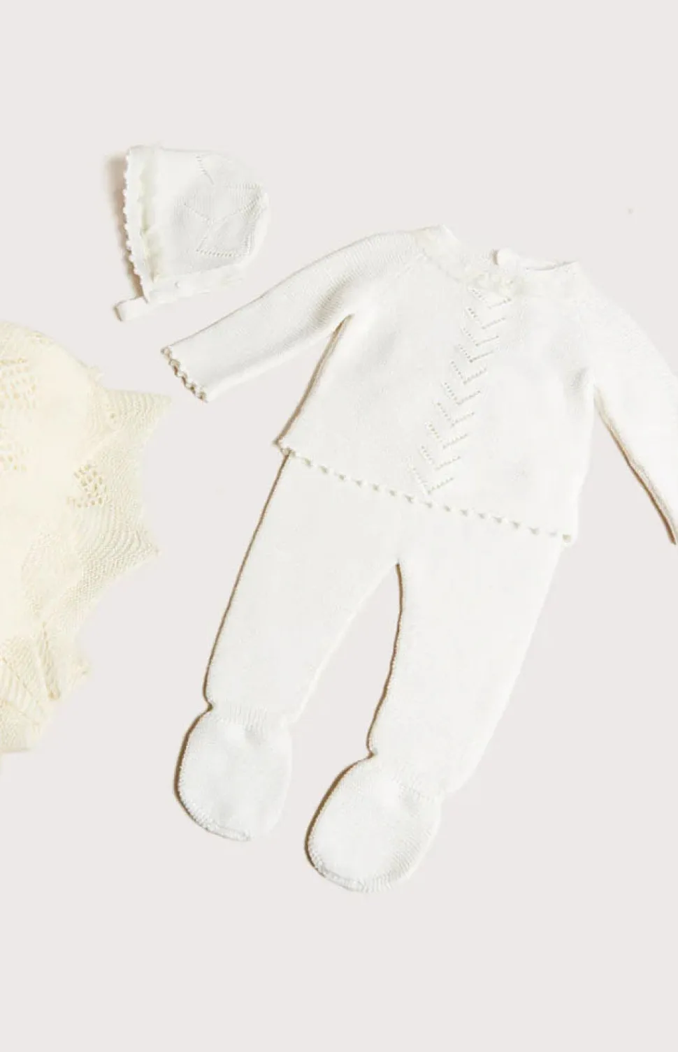Delicate Lace Cotton Set in Ivory