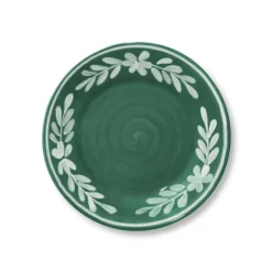 Dessert Plate With White Floral Trim in Cypress