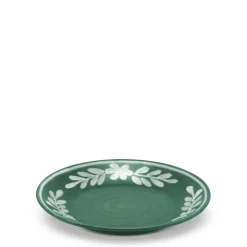 Dessert Plate With White Floral Trim in Cypress