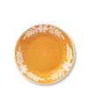 Dessert Plate With White Floral Trim in Marigold