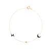 Diamond Bolt & Moon Bracelet