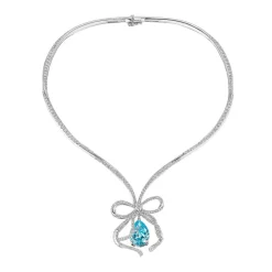 Diamond Bow Necklace