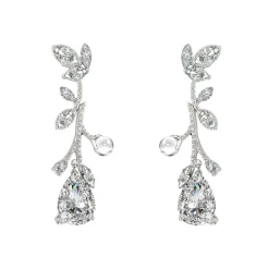 Diamond Citrus Vine Earrings