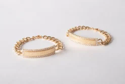 Diamond Edged ID Bracelet with Bespoke Engraving