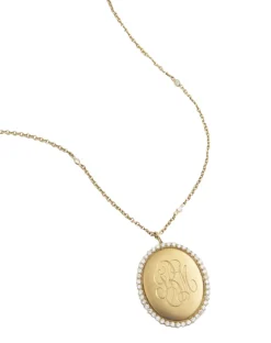 Diamond Edged Locket with Bespoke Engraving