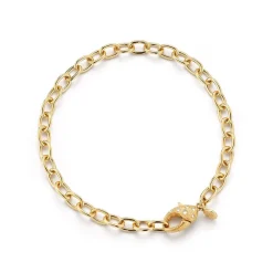 Diamond Lobster Clasp Handmade Link Charm Bracelet