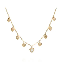 Diamond Puffy Heart Necklace