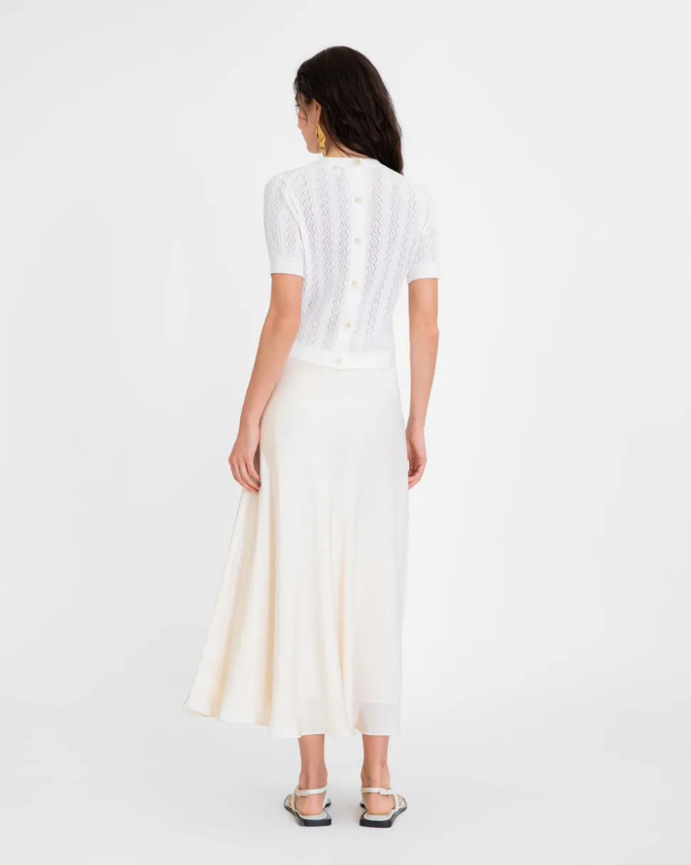 Diane Knit Top in Cream