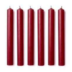 Dinner Candles in Aster Red