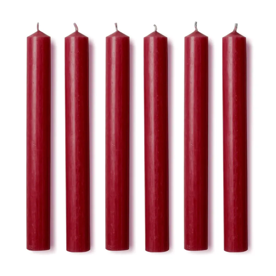 Dinner Candles in Aster Red