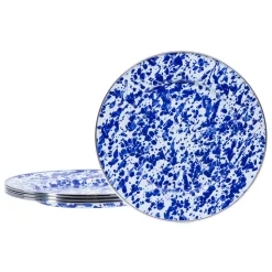 Dinner Plates in Cobalt Swirl, Set Of 4