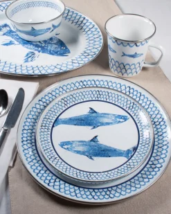 Dinner Plates in Fish Camp, Set of 4
