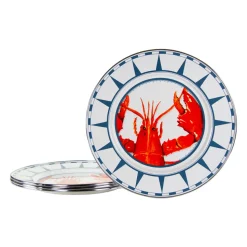 Dinner Plates in Lobster, Set of 4