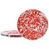 Dinner Plates in Red Swirl, Set of 4