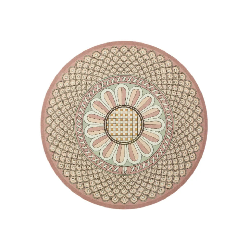 Disk Placemats in Napoli Dusty Pink, Set Of 2