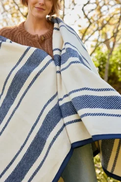 Dockside Stripe Navy Blanket