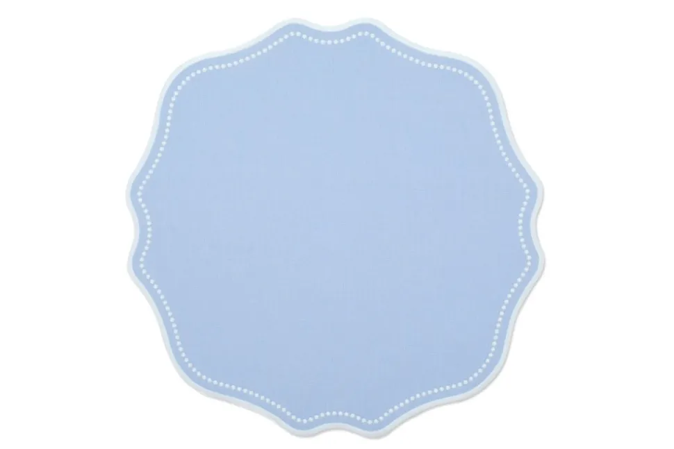 Dotted Air Blue Linen Placemat, Set of 4