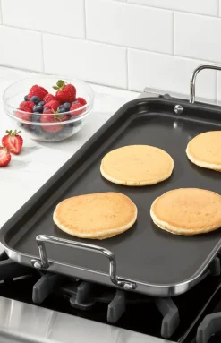 Double Burner Griddle in Stainless Steel