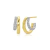 Doubled Diamond Tribute Hoops